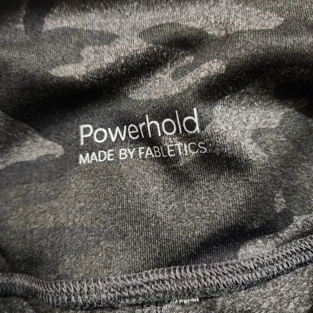 Fabletics Powerhold Gray & Black Camo Leggings - Picture 7 of 7